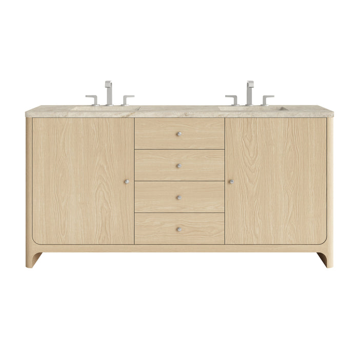 James Martin Gracyn 72" Double Bathroom Vanity, Coastal Driftwood