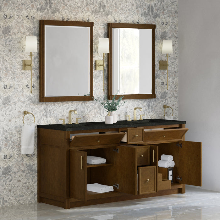 James Martin Bellshire 72" Double Bathroom Vanity, Honey Oak
