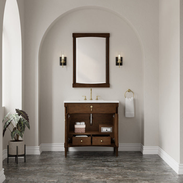 James Martin Kinnsden 36" Single Bathroom Vanity, Sable Oak