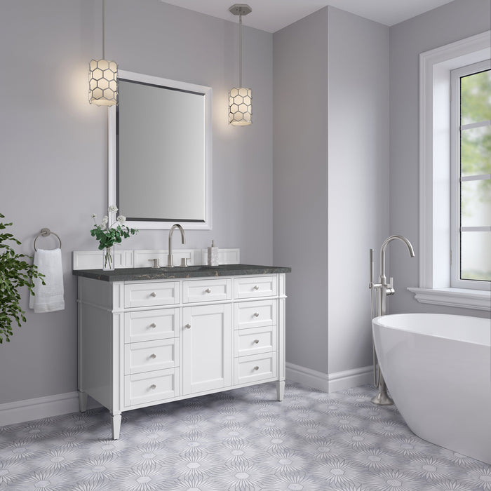 James Martin Brittany 48" Single Bathroom Vanity, Bright White