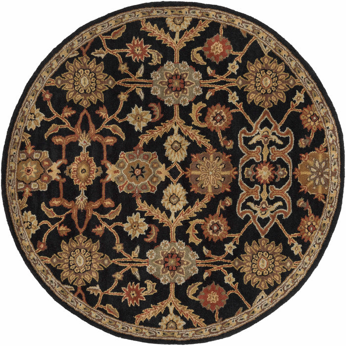 Salix Hand Tufted Black Wool Rug