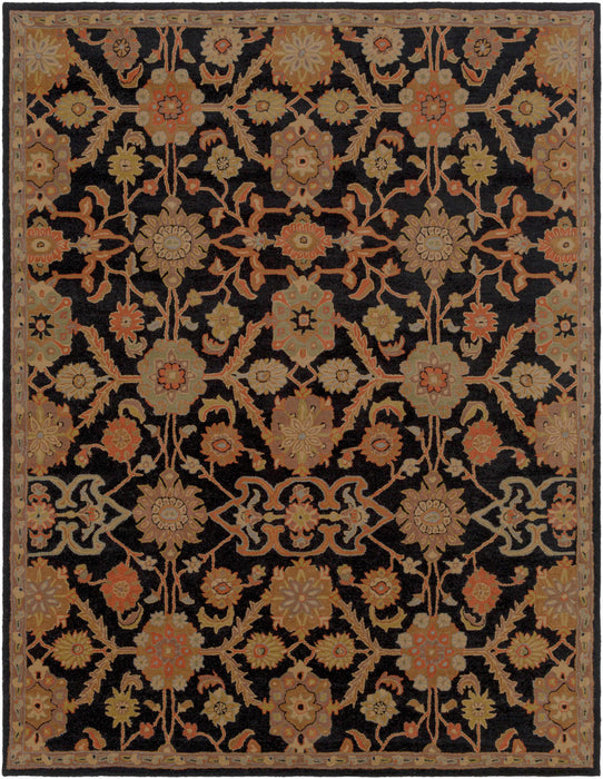 Salix Hand Tufted Black Wool Rug