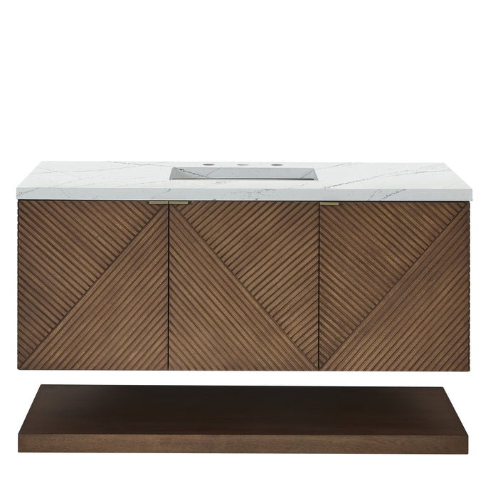 James Martin Marcello 48" Floating Single Bathroom Vanity, Chestnut