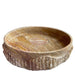 scabos gold travertine round vessel sink
