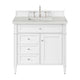 James Martin Brittany 36" Single Bathroom Vanity, Bright White