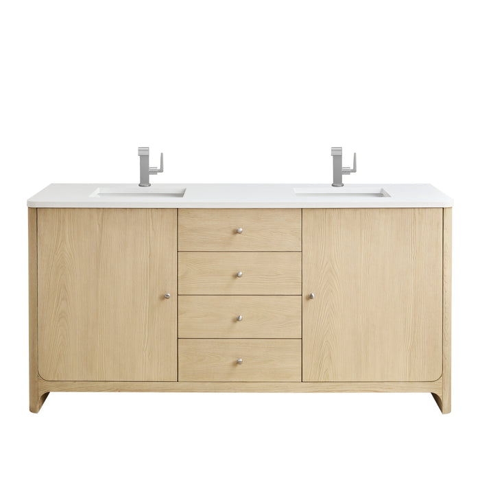 James Martin Gracyn 72" Double Bathroom Vanity, Coastal Driftwood