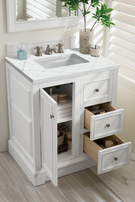 James Martin De Soto 30" Single Bathroom Vanity, Bright White