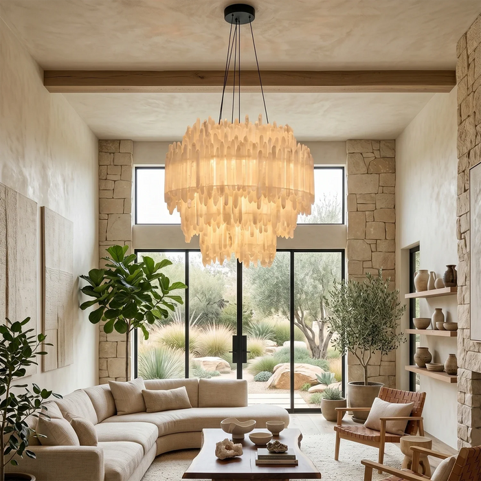 Selenite Layer Pendant Light