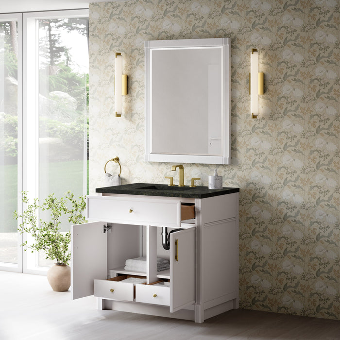 James Martin Bellshire 36" Single Bathroom Vanity, Bright White