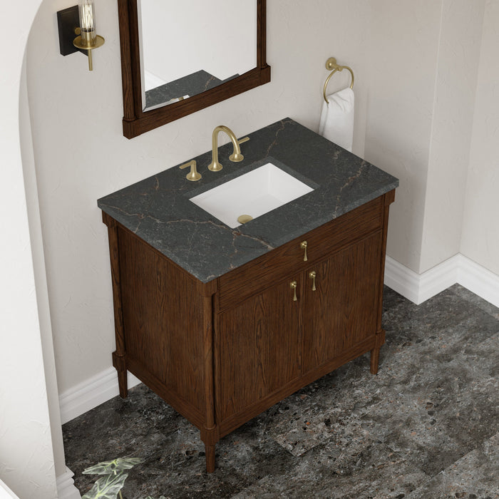 James Martin Kinnsden 36" Single Bathroom Vanity, Sable Oak