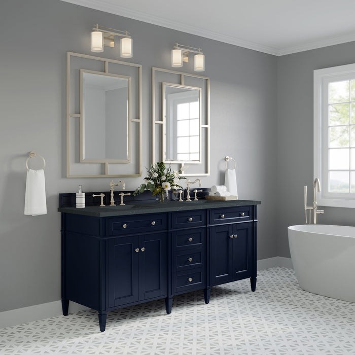 James Martin Brittany 72" Double Bathroom Vanity, Victory Blue