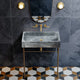 Gray Marble Rectangular Vessel Above Vanity Bathroom Sink 15x24 Polished