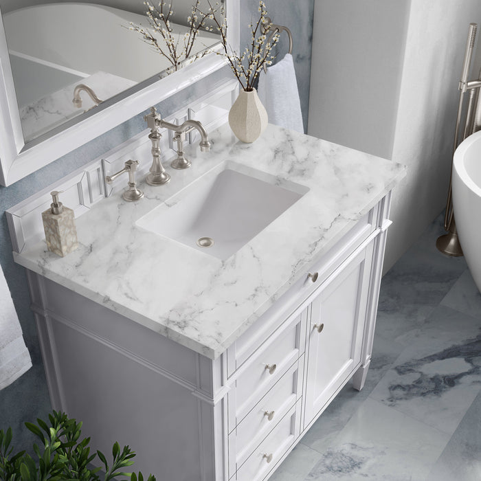 James Martin Brittany 36" Single Bathroom Vanity, Bright White