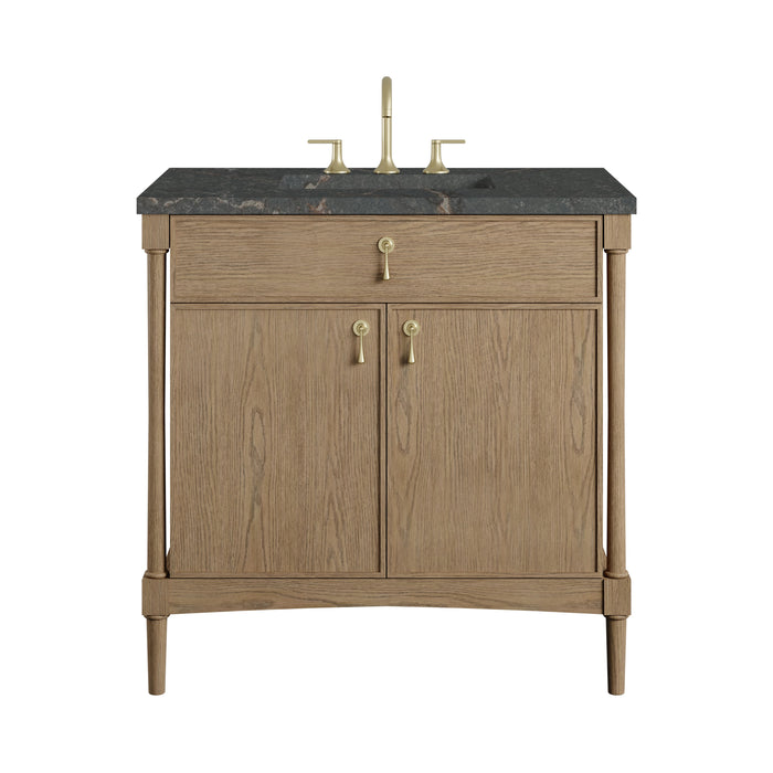 James Martin Kinnsden 36" Single Bathroom Vanity, Weathered Oak