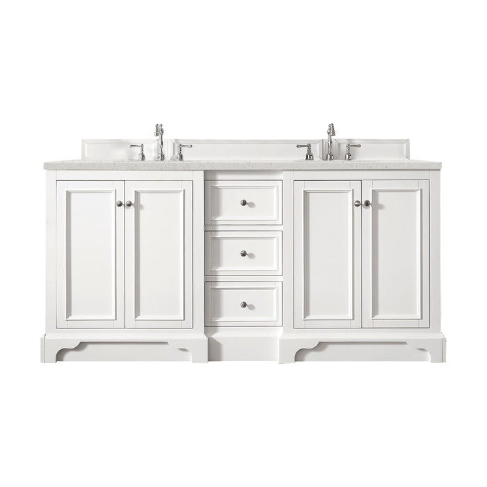 James Martin De Soto 72" Double Bathroom Vanity, Bright White