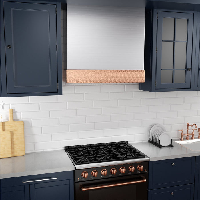Akicon 30" Stainless Steel Wall Mount Range Hood with 600 CFM Vent Hood — AK-HS30HD-BSC-48