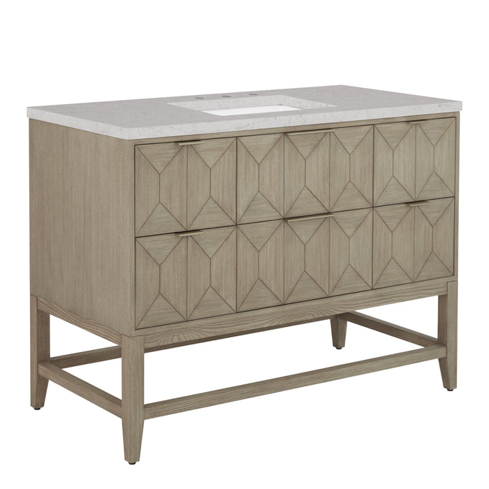 James Martin Emmeline 48" Single Bathroom Vanity, Pebble Oak