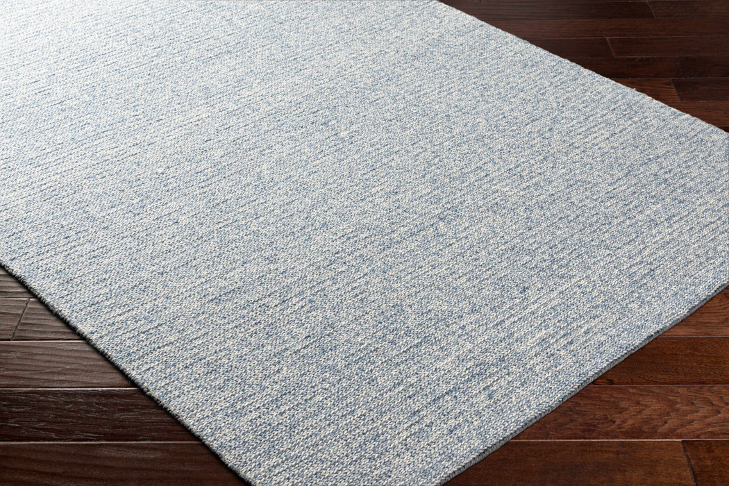 Alyra Light Blue Solid Wool Rug