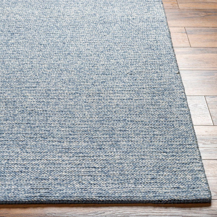 Alyra Light Blue Solid Wool Rug