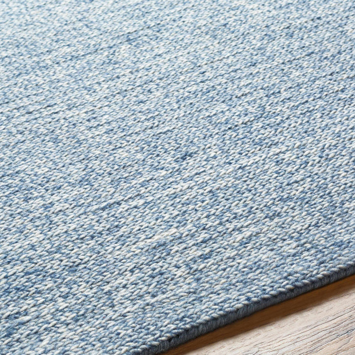 Alyra Light Blue Solid Wool Rug