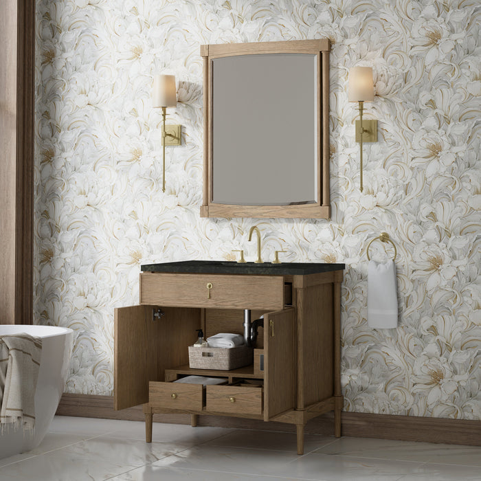 James Martin Kinnsden 36" Single Bathroom Vanity, Weathered Oak