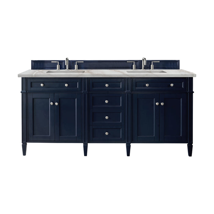 James Martin Brittany 72" Double Bathroom Vanity, Victory Blue