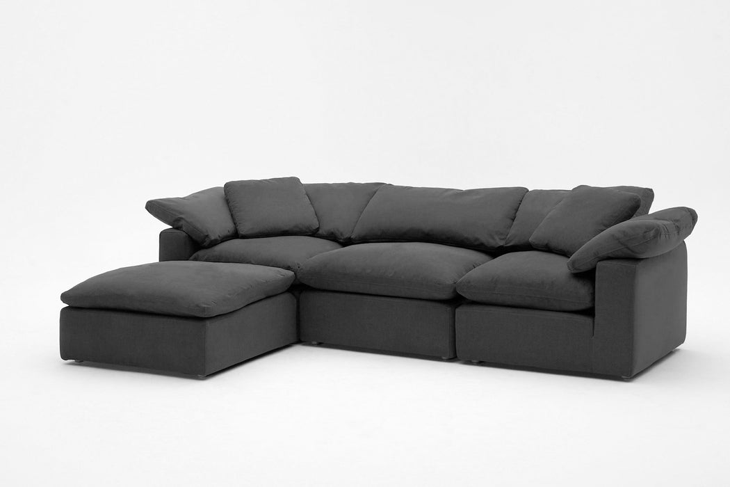 4-Cube Ottoman Chaise Sectional