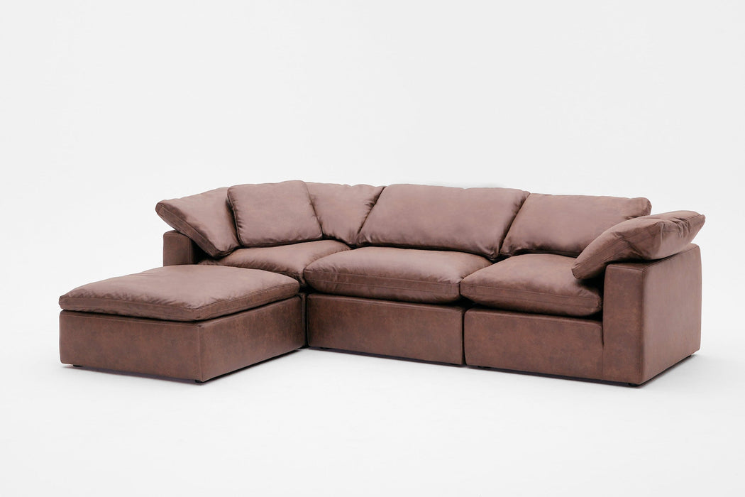 4-Cube Ottoman Chaise Sectional
