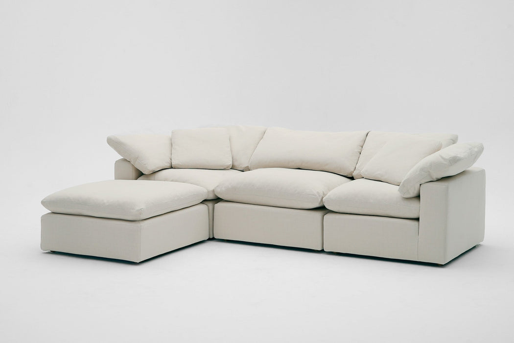 4-Cube Ottoman Chaise Sectional