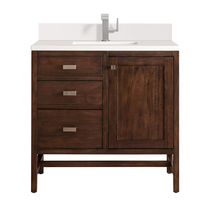 James Martin Addison 36" Single Bathroom Vanity, Mid-Century Acacia