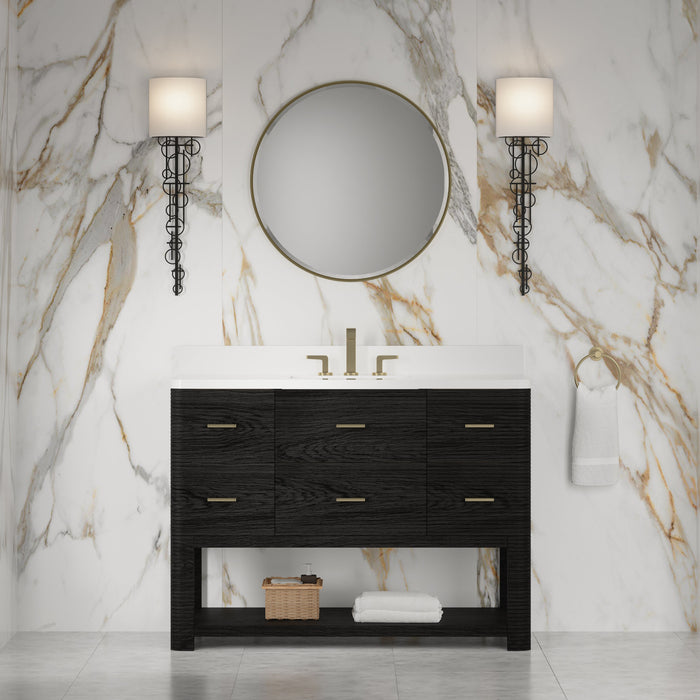James Martin Lucian 48" Single Bathroom Vanity, Carbon Oak