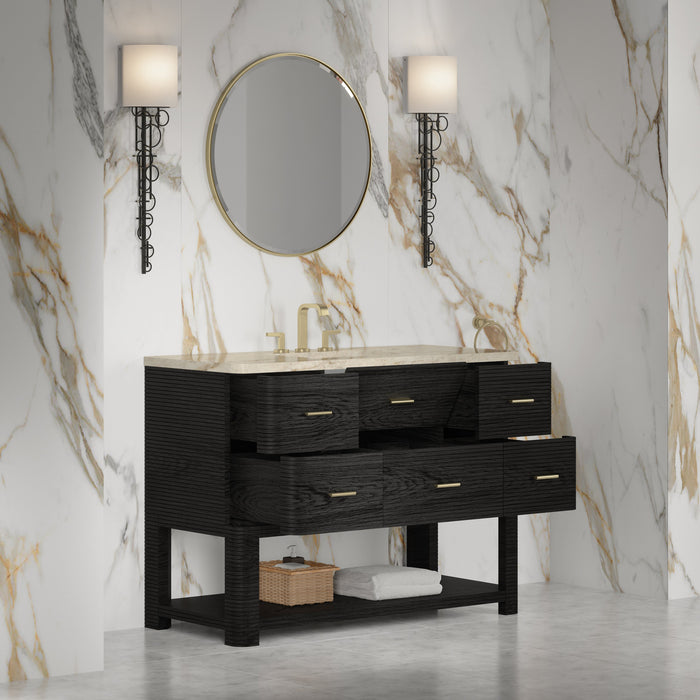 James Martin Lucian 48" Single Bathroom Vanity, Carbon Oak
