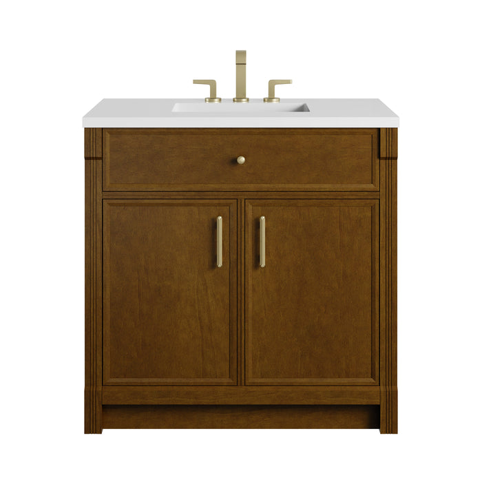James Martin Bellshire 36" Single Bathroom Vanity, Honey Oak