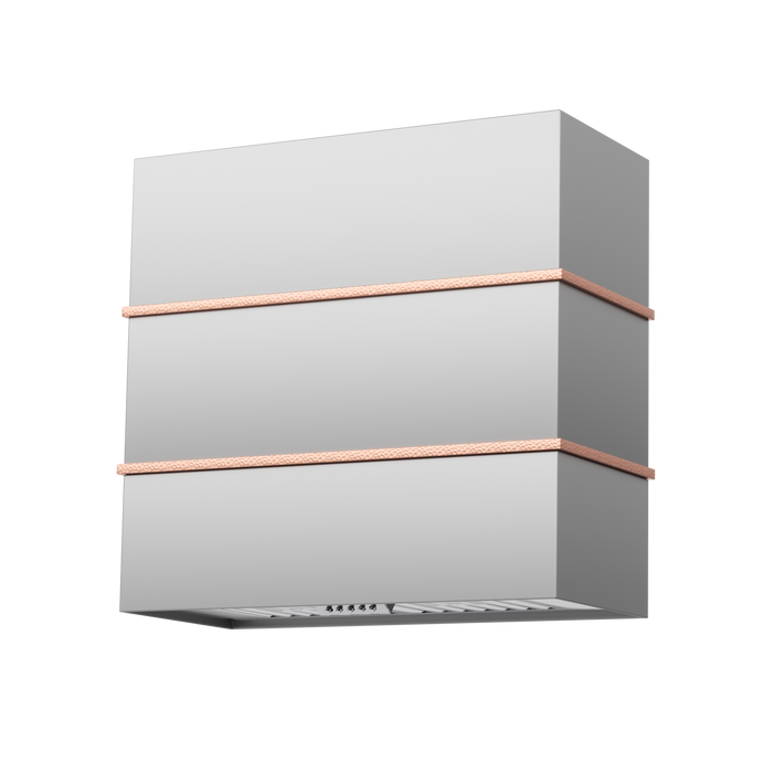 Akicon 30" Stainless Steel Wall Mount Range Hood with 600 CFM Vent Hood — AK-HS30HC-BSC-48