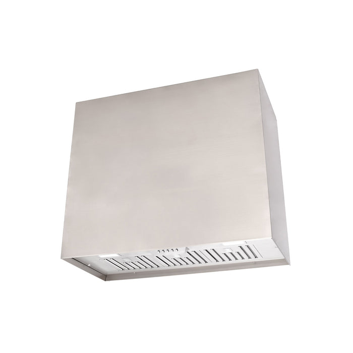 Akicon 36" Stainless Steel Wall Mount Range Hood Modern Box with 600 CFM Vent Hood — AK-HS36H-JB