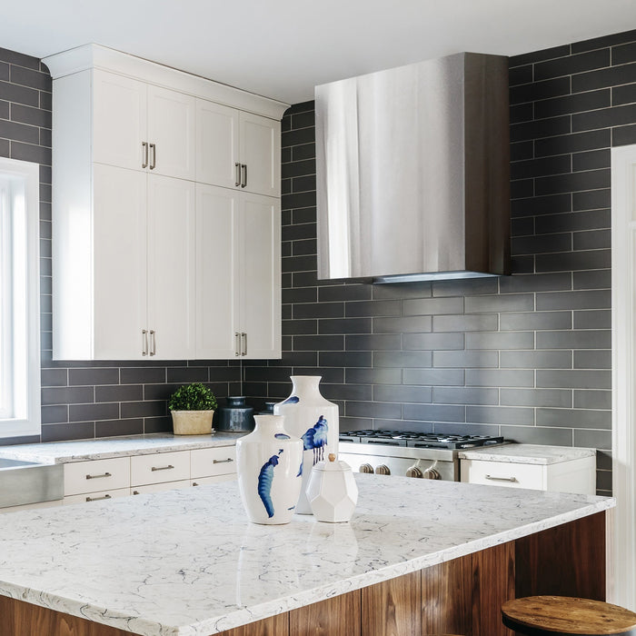 Akicon 30" Stainless Steel Wall Mount Range Hood Modern Box with 600 CFM Vent Hood — AK-HS30H-BS