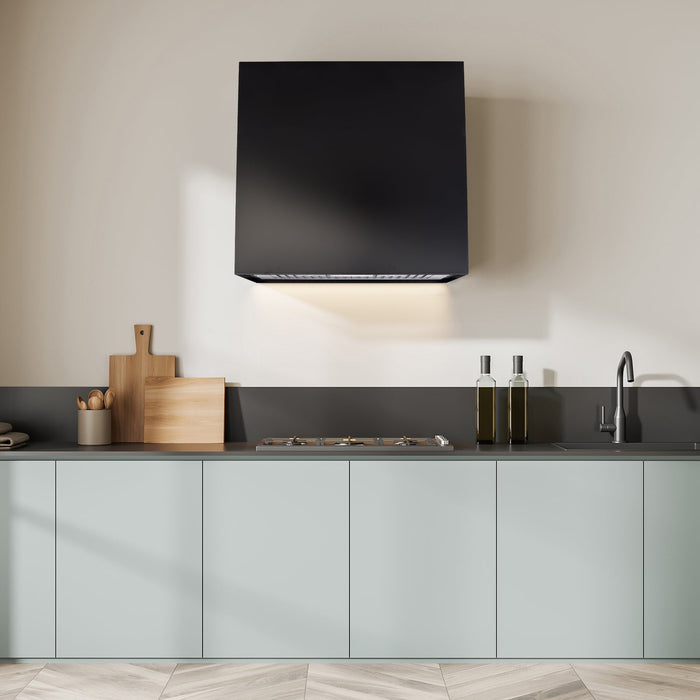 Akicon 36" Stainless Steel Wall Mount Range Hood Modern Box with 600 CFM Vent Hood — AK-HS36H-JB