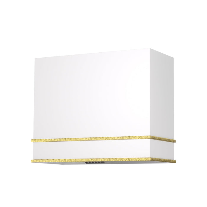 36" Double-Band Stainless Steel Range Hood with Copper Trim