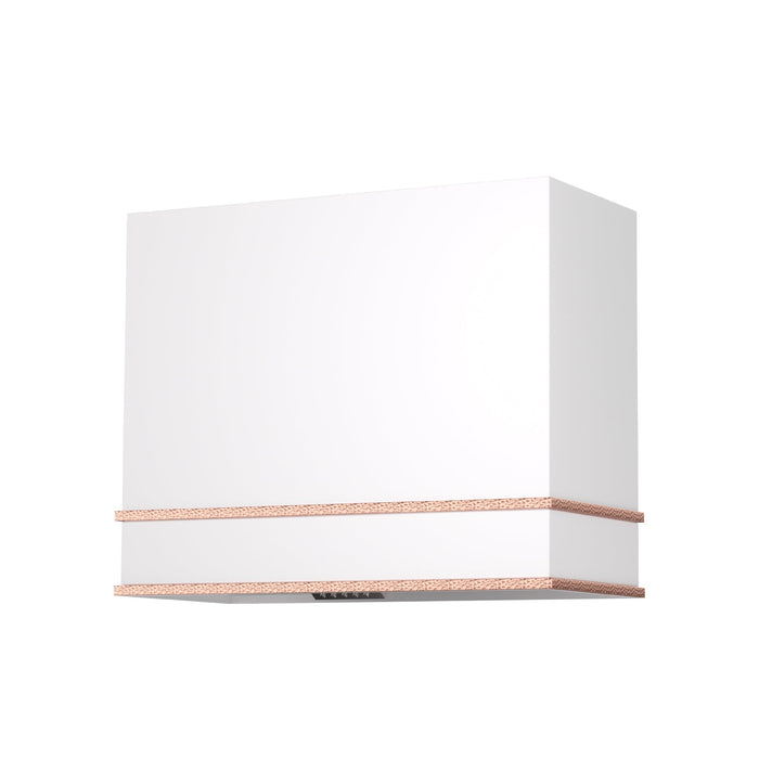 36" Double-Band Stainless Steel Range Hood with Copper Trim