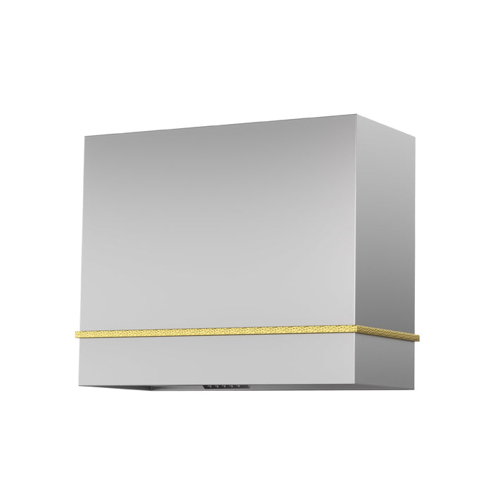 36" Single-Band Stainless Steel Range Hood with Copper Trim