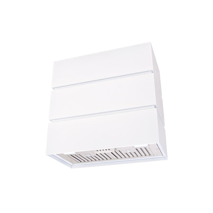 Akicon 30" Stainless Steel Wall Mount Range Hood, 3 Stacks Kitchen Hood with 600 CFM Vent Motor- AK-HS30L