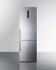 Summit 24" Wide Bottom Freezer Refrigerator with Icemaker FFBF249SS2IM