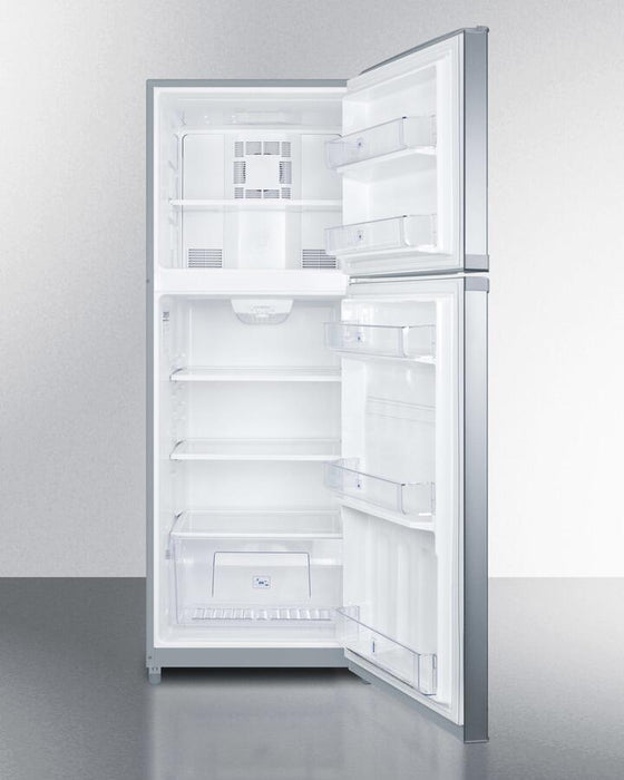Summit 26" Wide Top Mount Refrigerator - Freezer With Icemaker FF1427SSIM - Farmhouse Kitchen and Bath