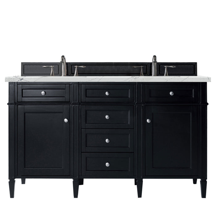 James Martin Brittany 60" Double Bathroom Vanity, Black Onyx