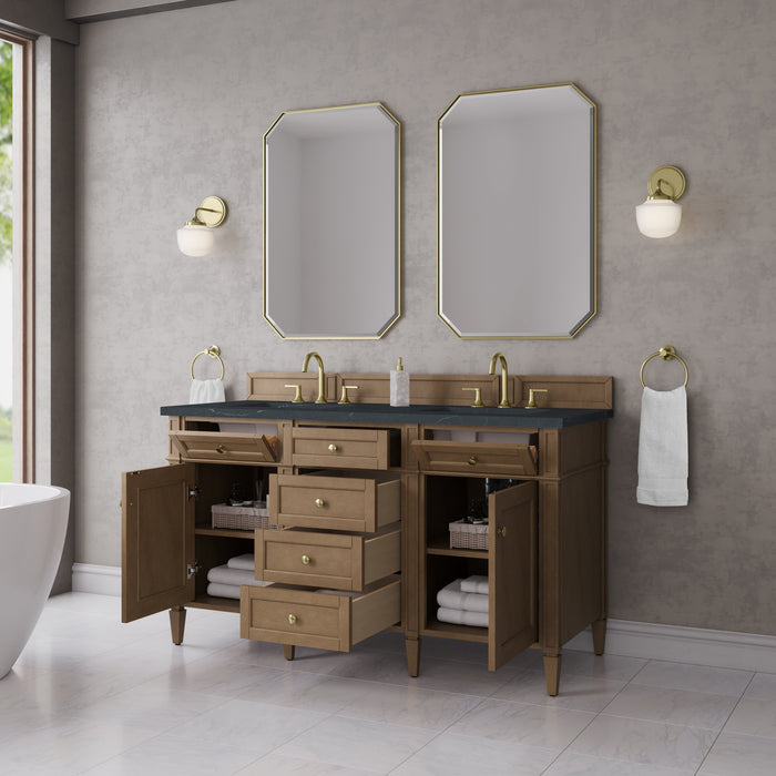 James Martin Brittany 60" Double Bathroom Vanity, Pecan