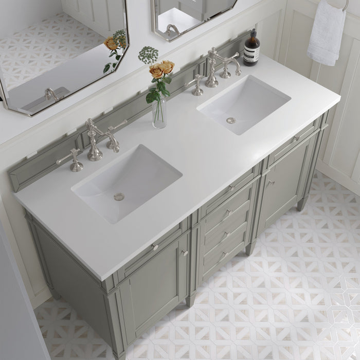James Martin Brittany 60" Double Bathroom Vanity, Urban Gray