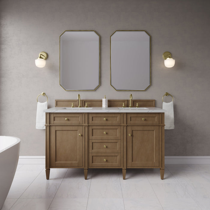 James Martin Brittany 60" Double Bathroom Vanity, Pecan