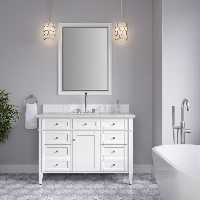 James Martin Brittany 48" Single Bathroom Vanity, Bright White
