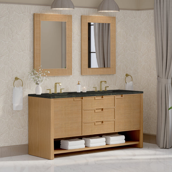 James Martin Solene 72" Double Bathroom Vanity, Seaside Oak