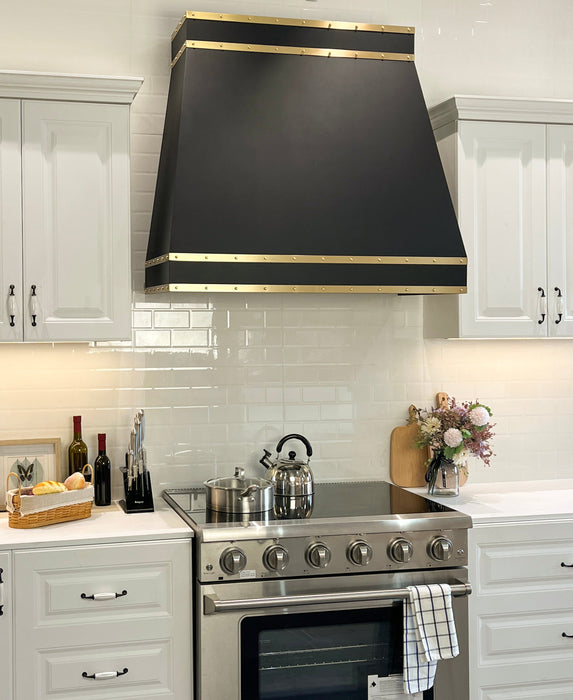Shiplap Custom Black Stainless Steel Range Hood